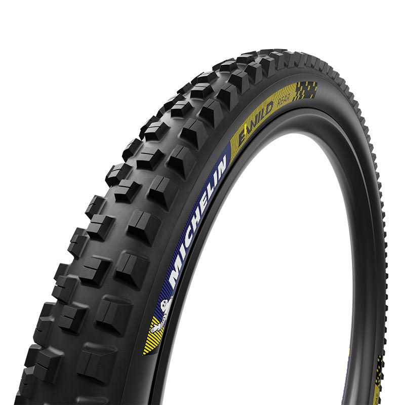 Tire 27.5x2.60 E-WILD Rear 4x55TPI TLR Blue/Yellow Racing