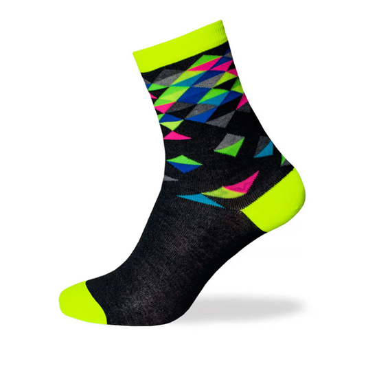 Biotex-Socken mit mehrfarbigen Diamanten