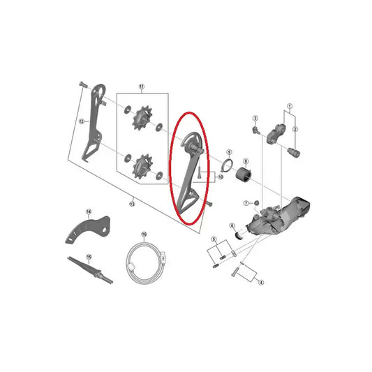 Cambio trasero externo Shiman Cape Dura Ace DI2 RD-R9250