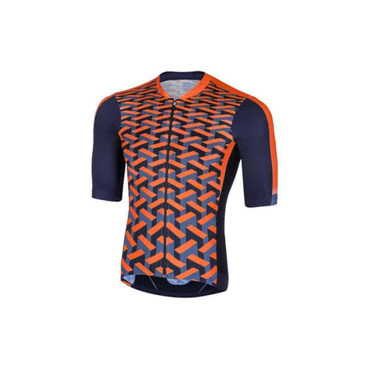 Zero RH+ Vertigo Jersey ECU0502 Cycling Shirt Orange-Blu farve