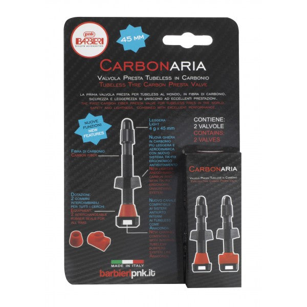 Paar Carbon Tubeless Presta-Ventile – 45 mm