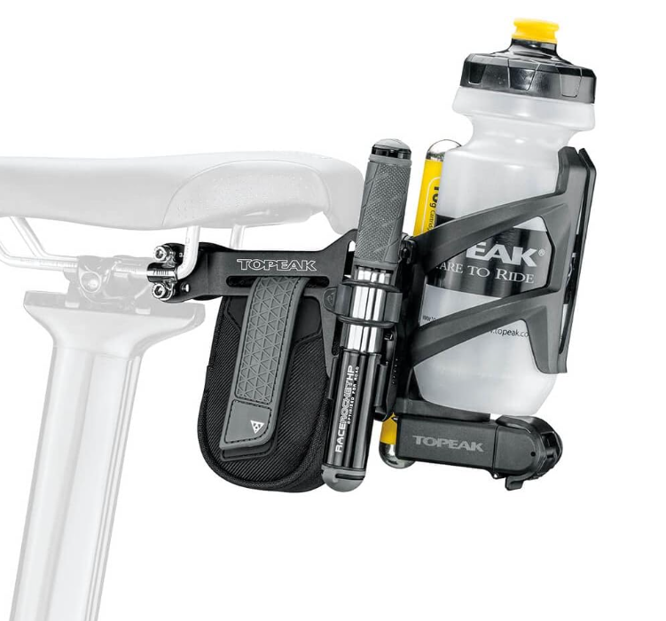 Under-seat bracket for Topeak TRI-BACKUP PRO I bottle cage