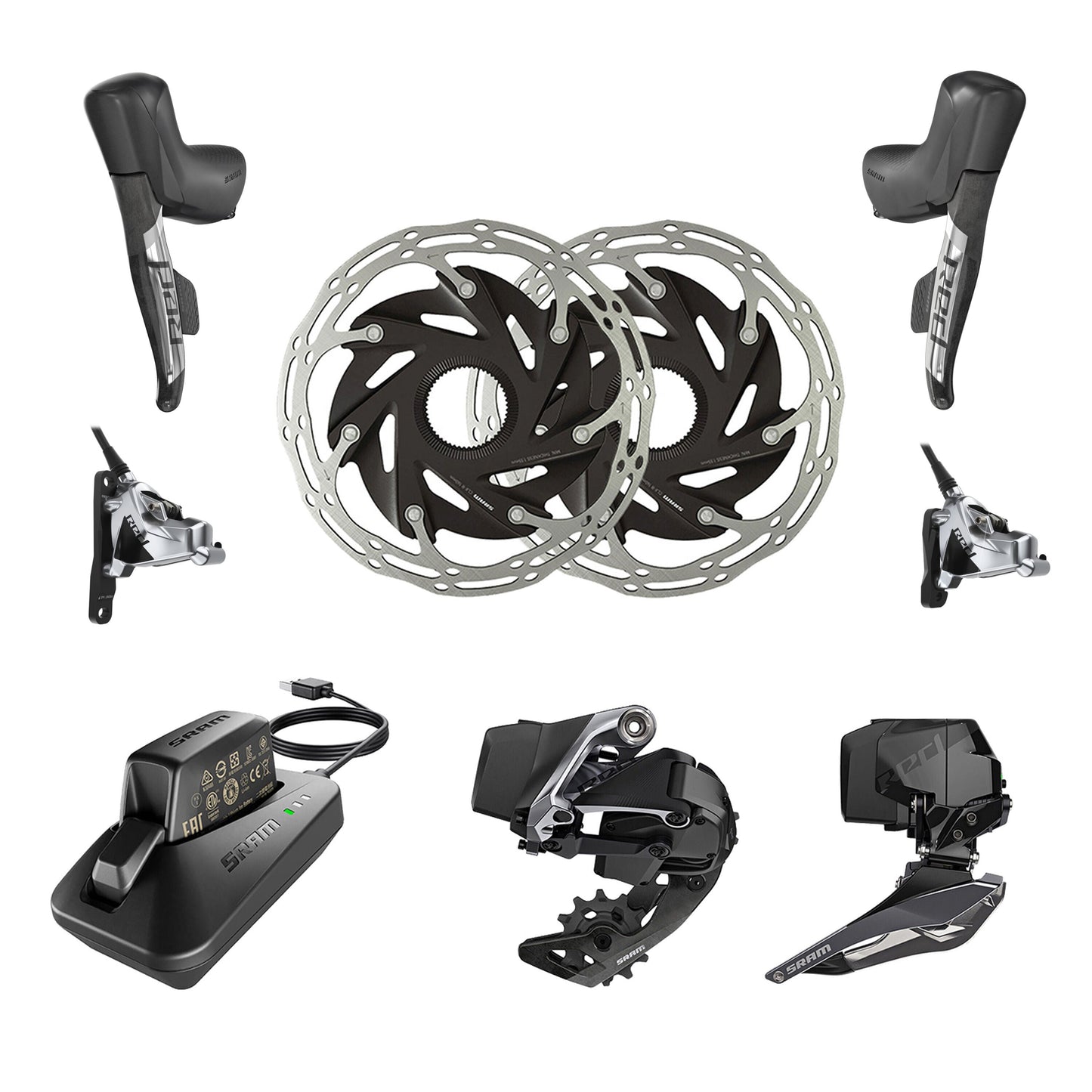 SRAM Red ETAP AXS DISC 2X12V HRD platte montage middenvergrendeling