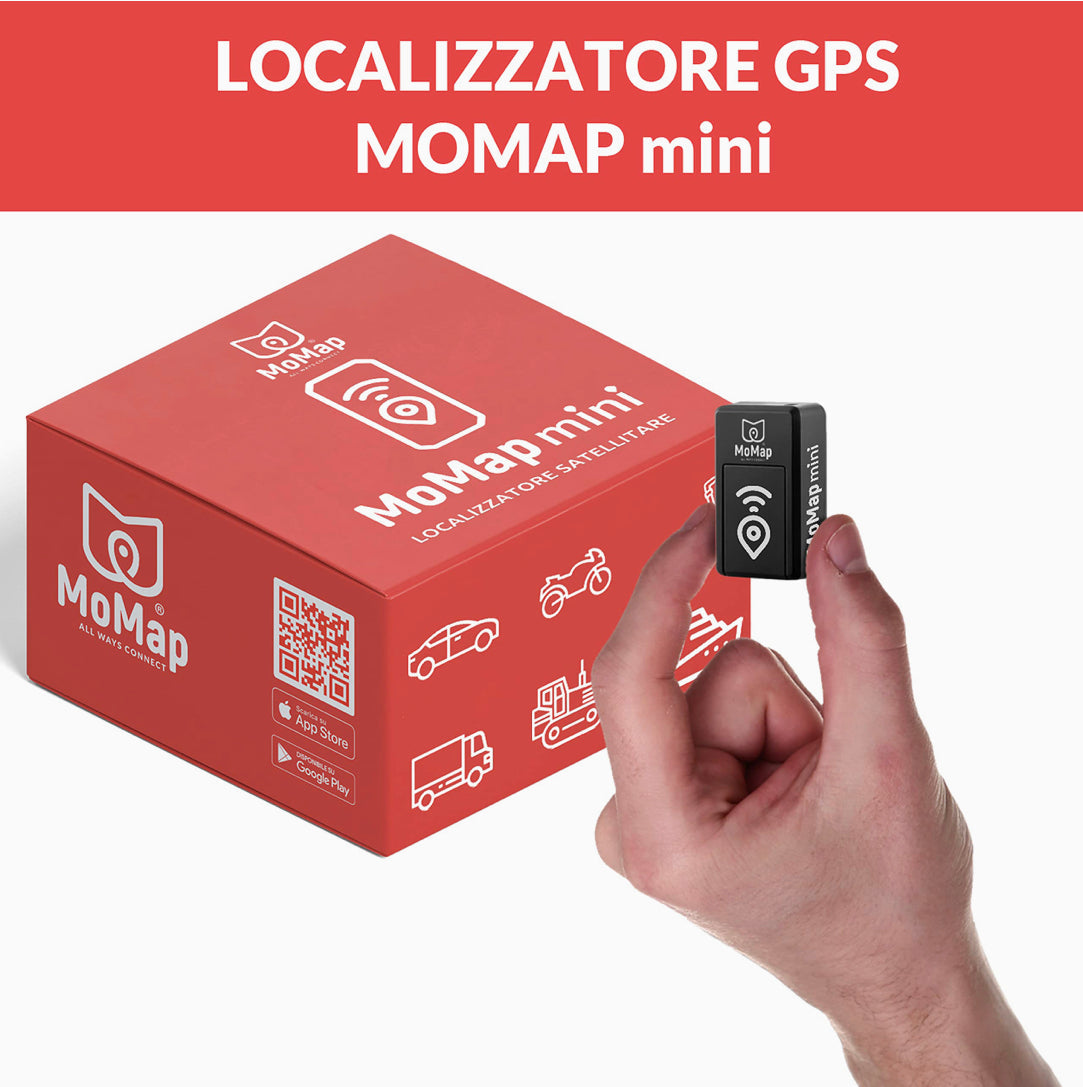 Localizzatore Satellitare MoMap Mini+Sim+1 Anno di accesso alla piattaforma MoMap