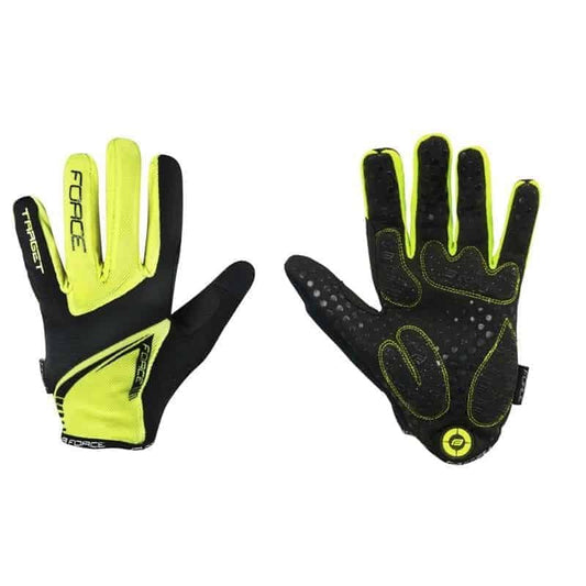 Guantes de fuerza MTB Target Black-Jel Fluo