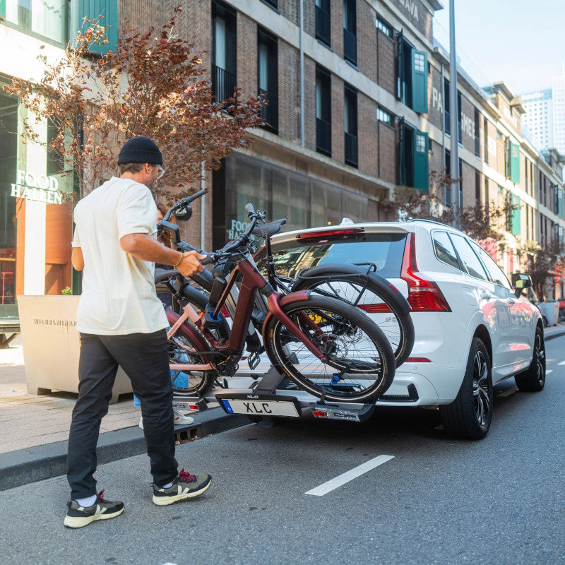 XLC Almada Work-E VC-C07 Składany tylny bagażnik na rowery na 2 rowery elektryczne